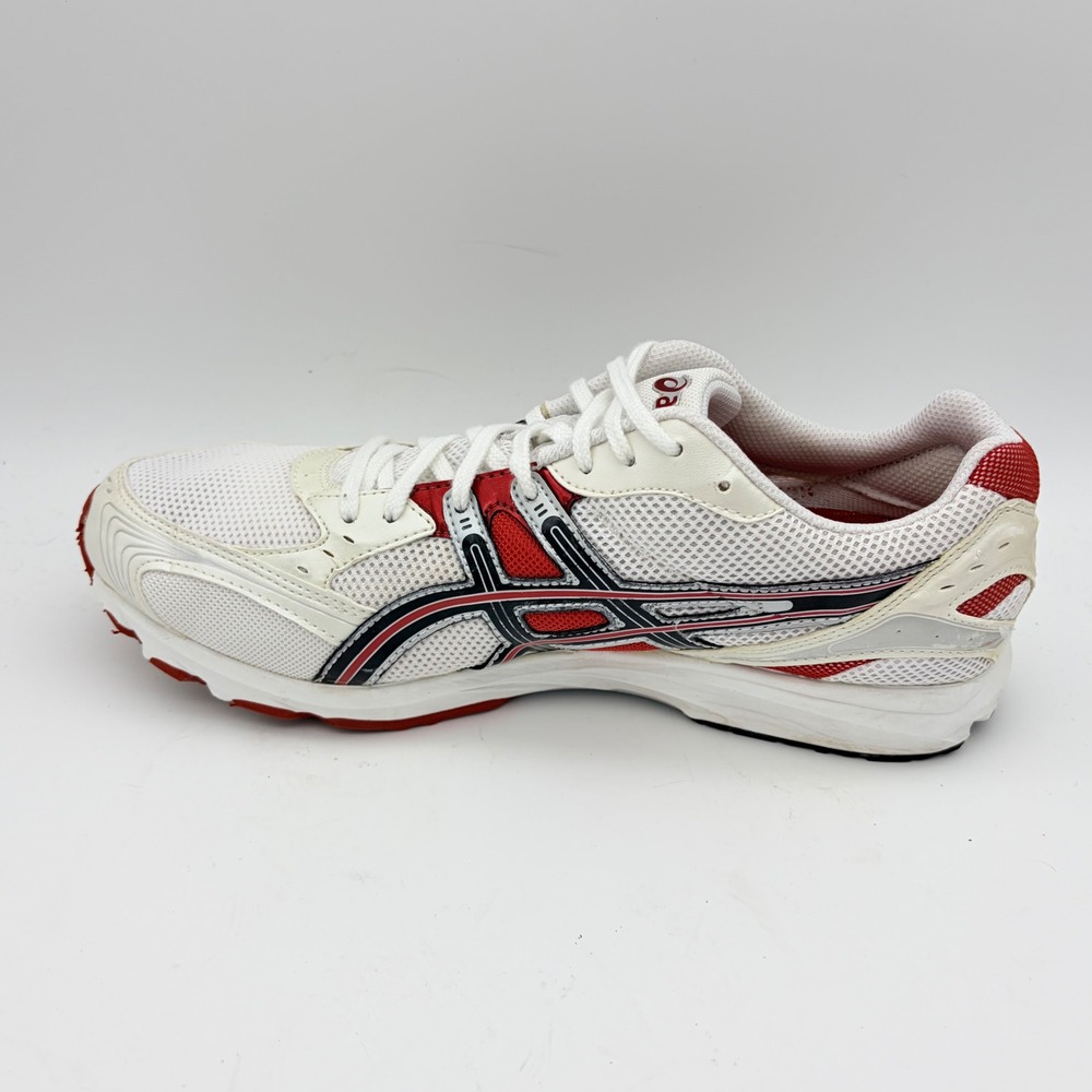 Asics Hyper Speed 4 Running Shoes Mens 10 White Red Silver Gym Tech Sneakers - Picture 10 of 10